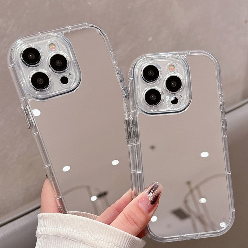 Clear Shockproof Bumper Case - Clear Acrylic Makeup Mirror Case For